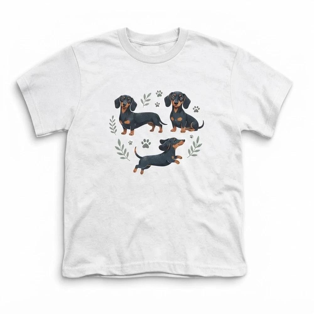 Dachshund Wiener Dog Spotted Dog White TShirt S