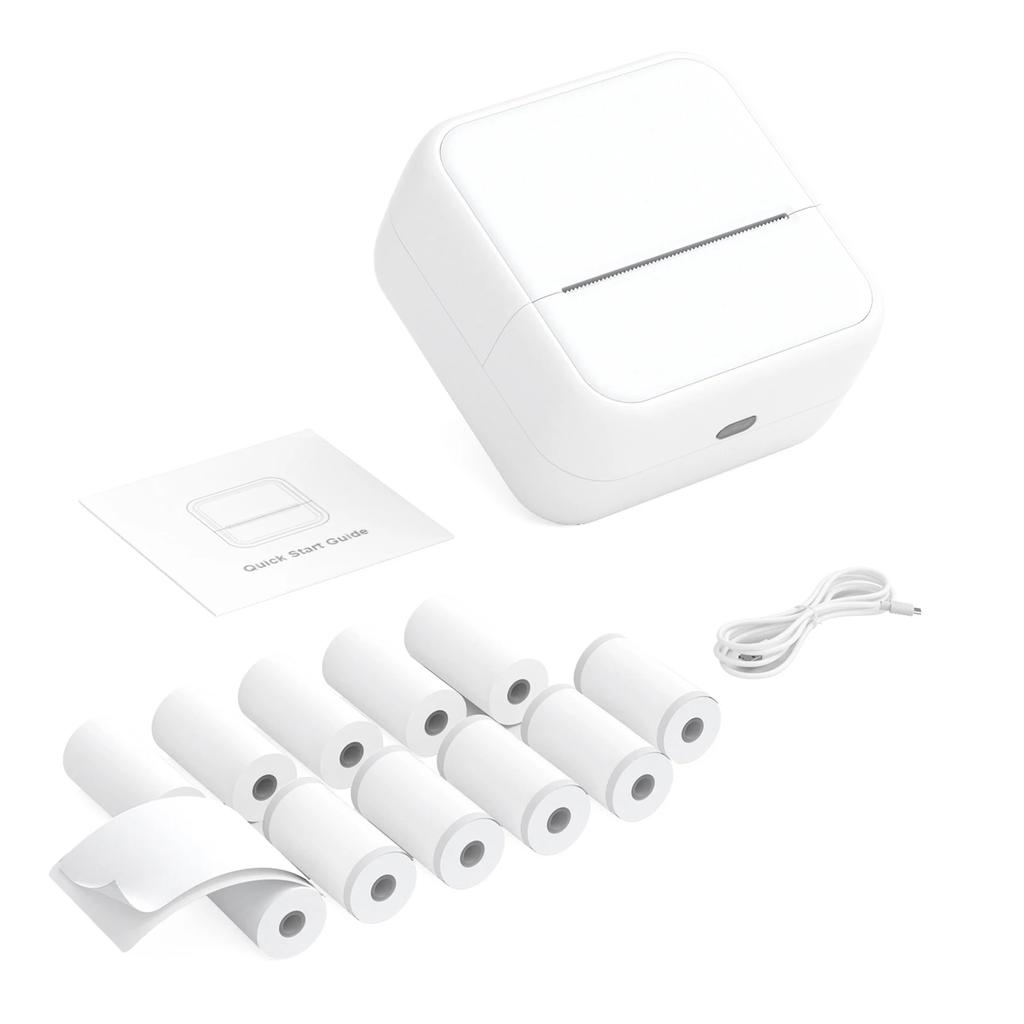 57mm Label Thermal Printer 2inch Pocket Printer BT Wireless Connect Compatible with for Android for IOS APP Support Receipt Labe