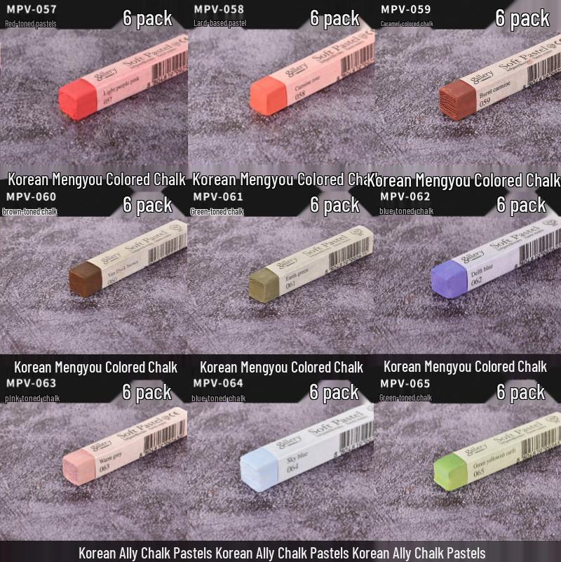 Gessetti Pastello Colorati Professionali Coreani per Schizzo e Colore