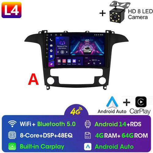 Android14 Car Radio for Ford S Max 2006 2007 2008 - 2010 2011 2015 Car Multimedia Video Player Radio GPS Stereo Auto 2din 7862