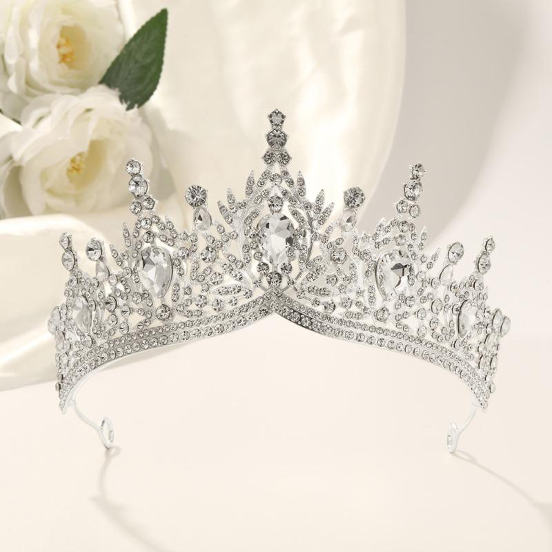 Fashion Diamond Crown Gorgeous Bridal Headwear Party Stage Performance Crown Crown