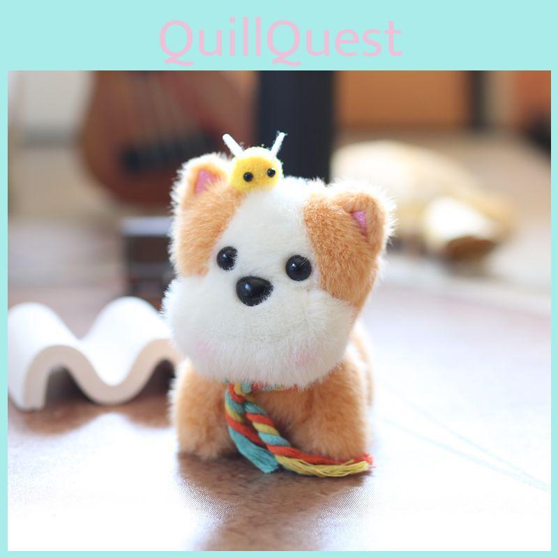 Plush Dog Keychain Stuffed Animal Backpack Charm Pp Cotton Gift For Kids Teens Room Decor