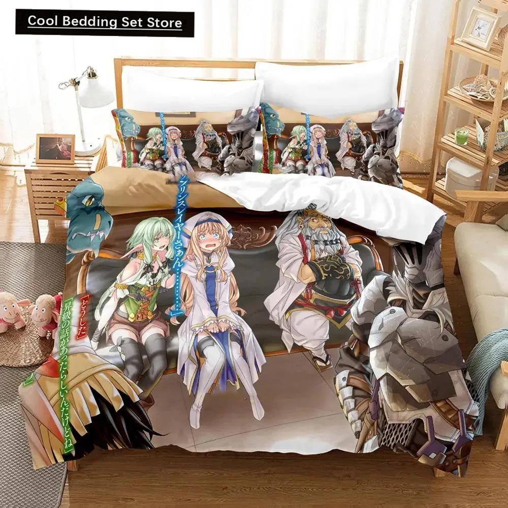3D Anime Goblin Slayer Bedding Set Duvet Cover Bed Set Quilt Cover Pillowcase Comforter King Queen Size Boys Adult Bedding Set
