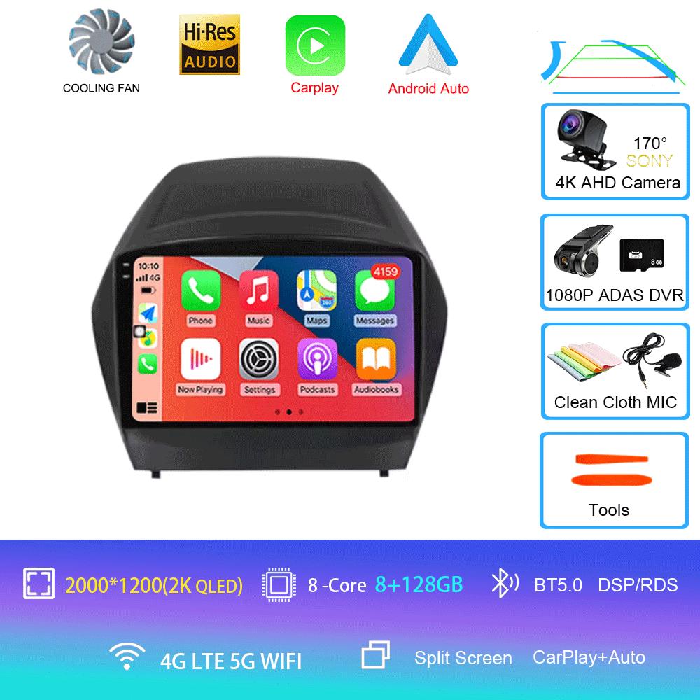 For HYUNDAI TUCSON IX35 2012 2013 2014 2015 8Core 4G WIFI Android 14 Car Multimedia Stereo Car DVD Player Navigation GPS Radio