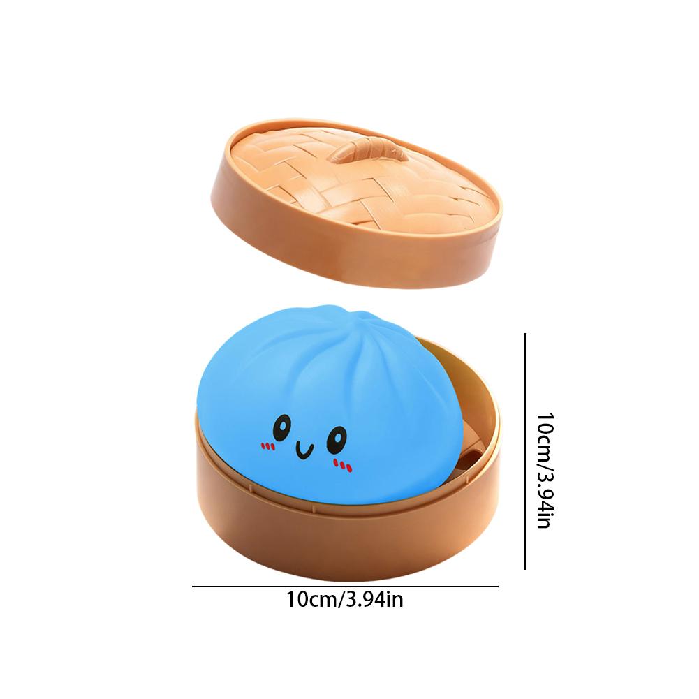 Caja de Dumpling Brillante Squishy Juguete de Descompresión de Elevación Lenta Baozi Simulado Masa Sensorial Suave Alivio del Estrés Fidget Regalo