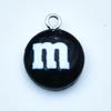 Colorful Candy Toy Ornaments: Resin M&M Chocolate Bean Earrings, Keychains, and DIY Jewelry Pendants.