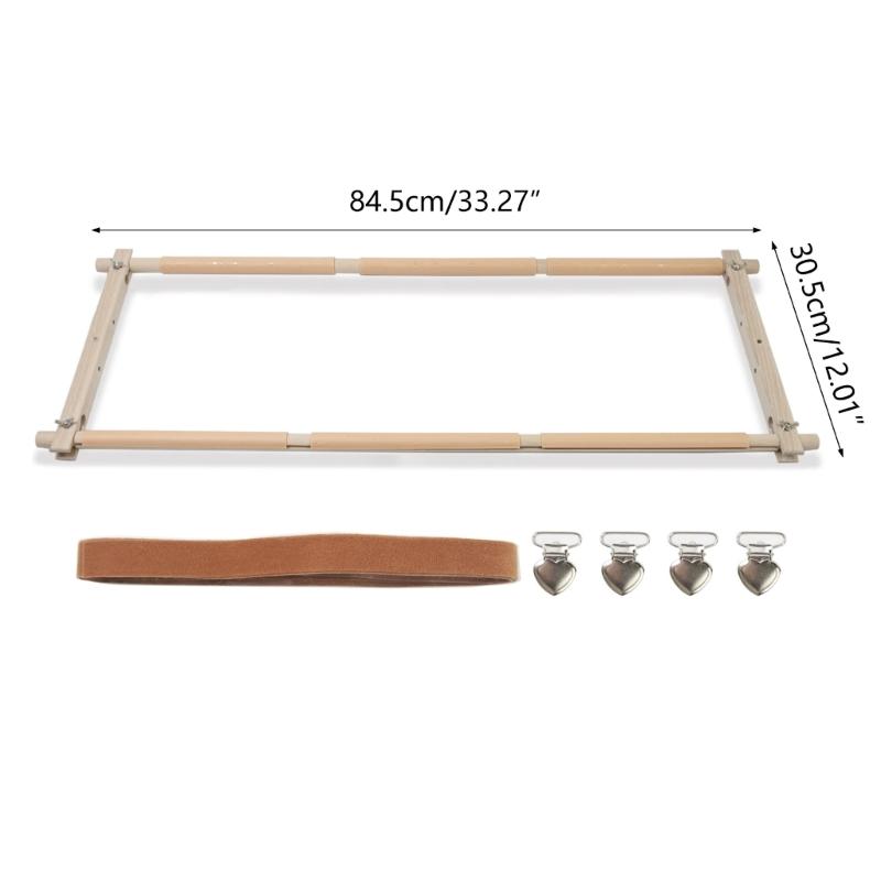 Needlepoint Embroidery Rack, Scroll Frames for Cross Stitches, Hard Wood Needlepoint Stretcher Frame Quilting Hoop Stand