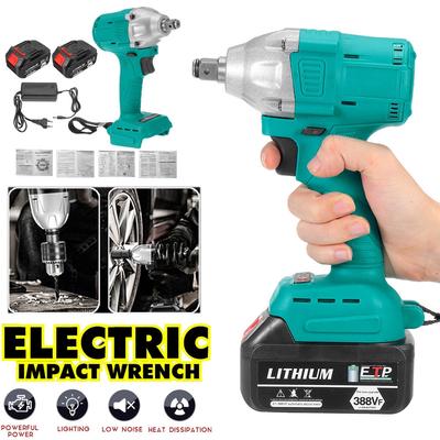 Bezkomutátorový elektrický rázový utahovák 388VF 1/2 lithium-iontová baterie 4000 ot./min. 850 NM točivý moment pro 18V baterii