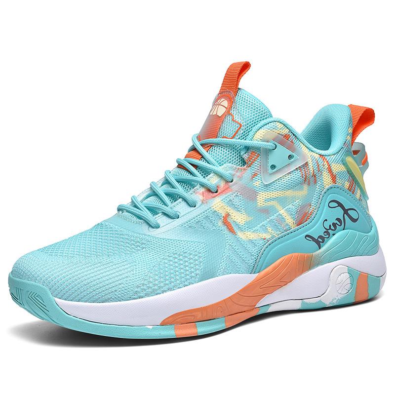 Shoes Casual sports shoes Flying woven running shoes Light and cheap MD sole basketball shoes men