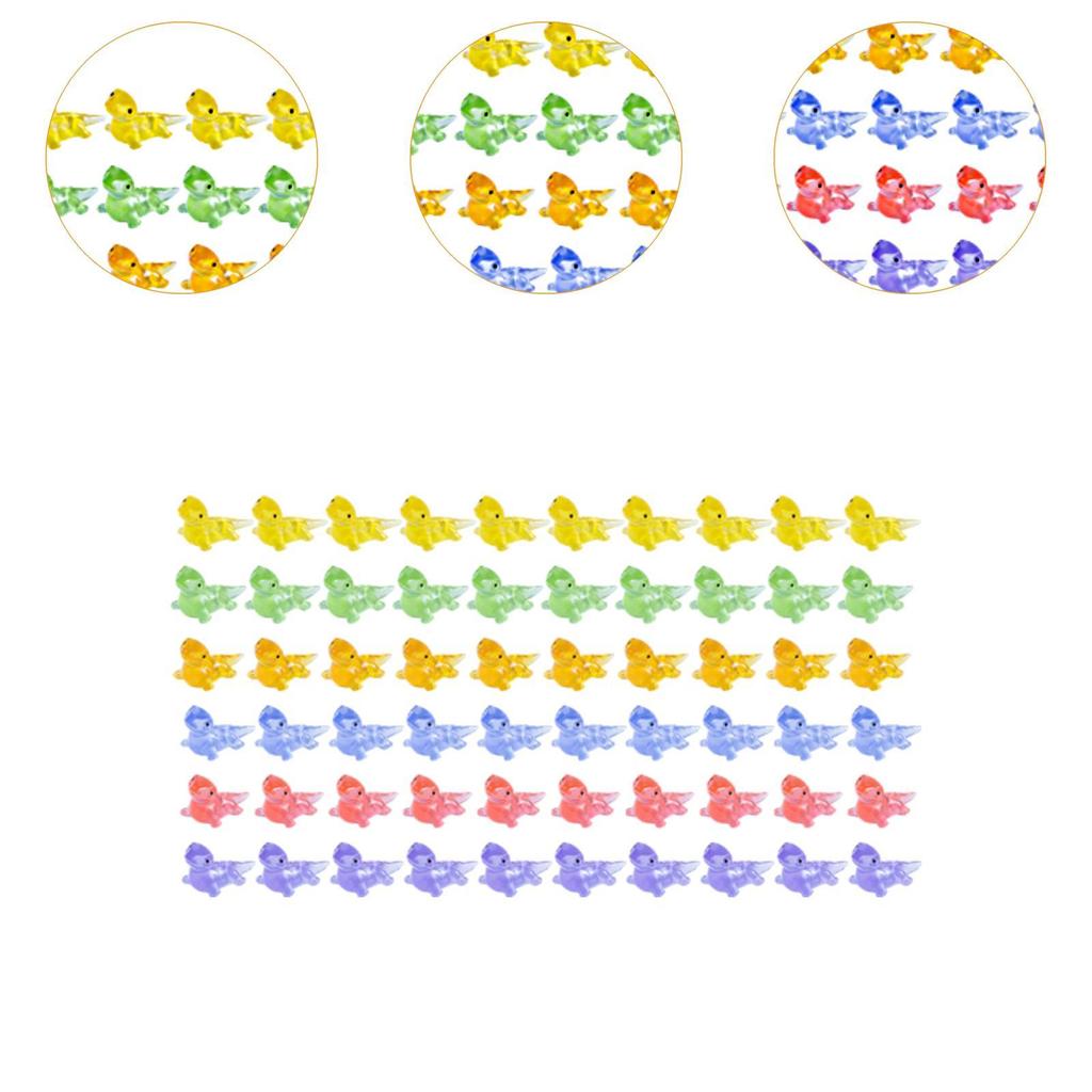 60 Pieces of Lizard Miniature Figures, Bright Mini Lizards, Mini Resin Animals,