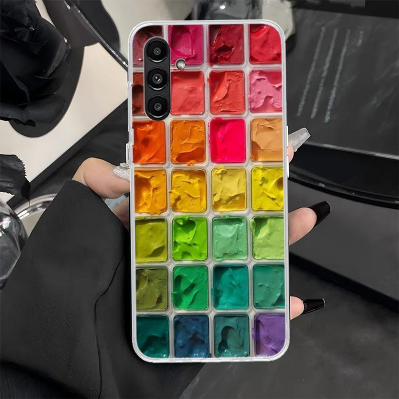 Watercolors Set Paint Palette Painting Box Phone Case for Samsung Galaxy A16 A26 A36 A56 A15 A14 A13 A12 A55 A54 A53 A25 A24 A23