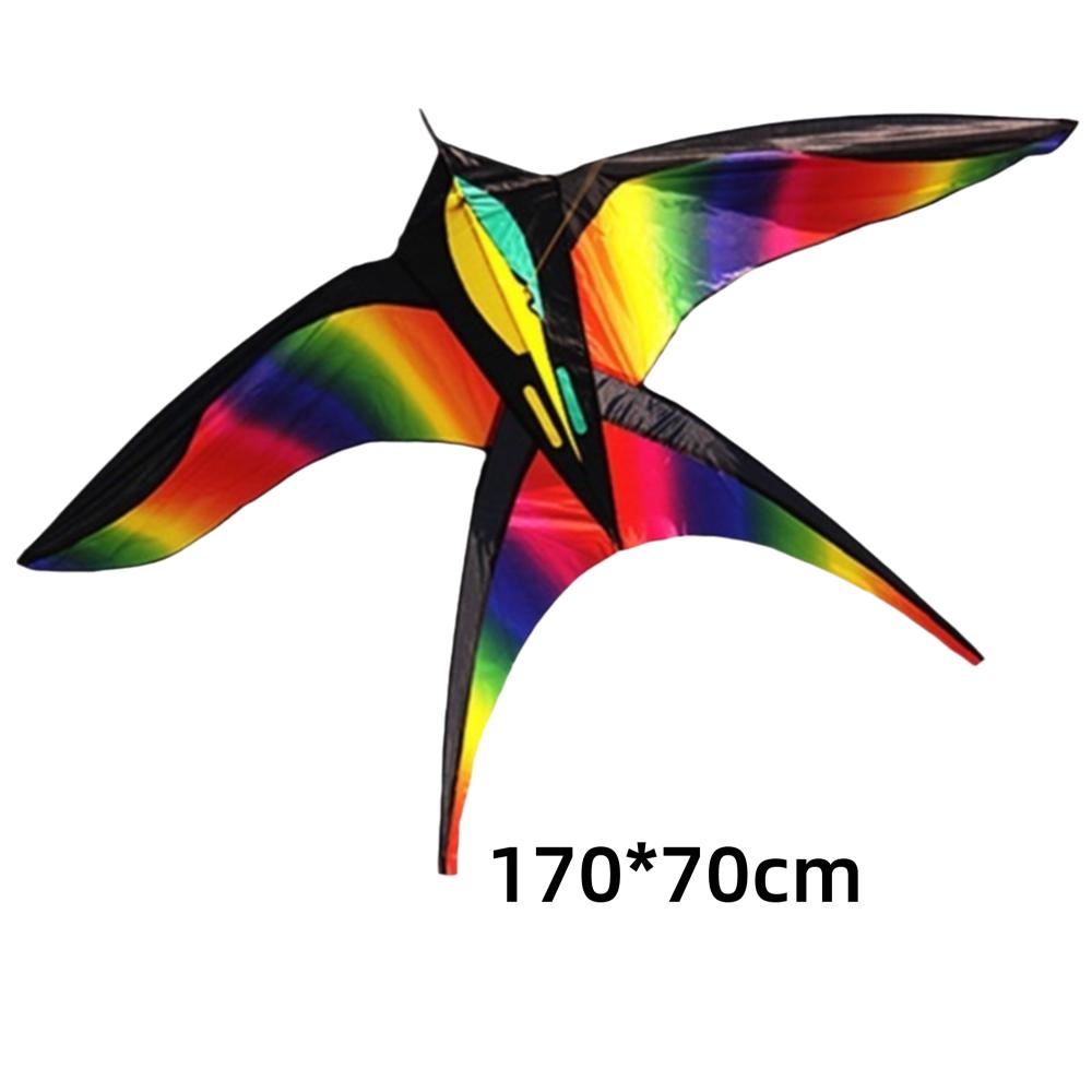 Pipa Andorinha Arco-Íris de 1,7m Boa Voo Pipas Infantis Novo Brinquedo Voador ao Ar Livre Jardim