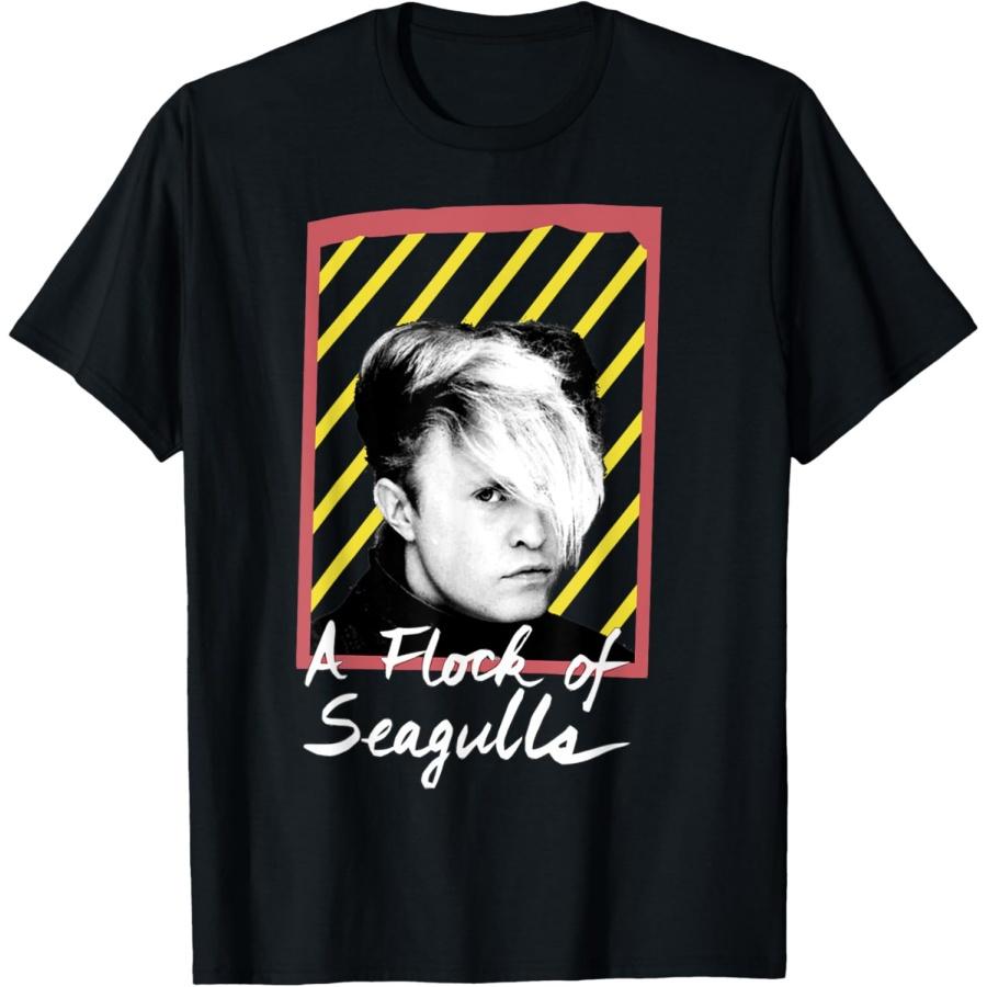 A Flock Of Seagulls - 80s Stripes T-Shirt S чёрный