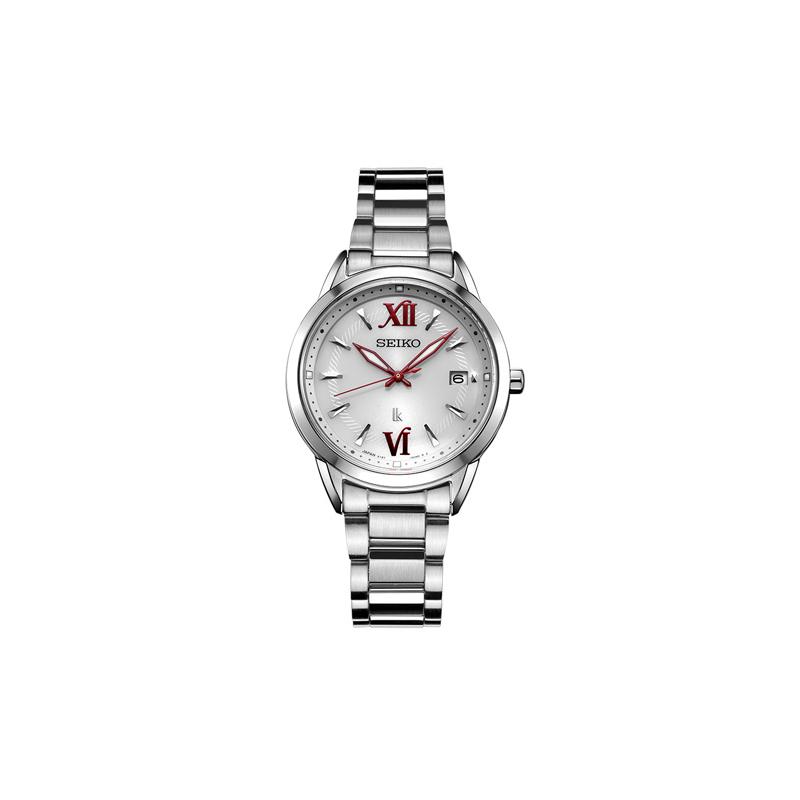 SEIKO Lukia Series Solar Date Display Silver Fashion Solar Quartz Steel Strap Women s Watch Silver Dial SUT387J1 синий