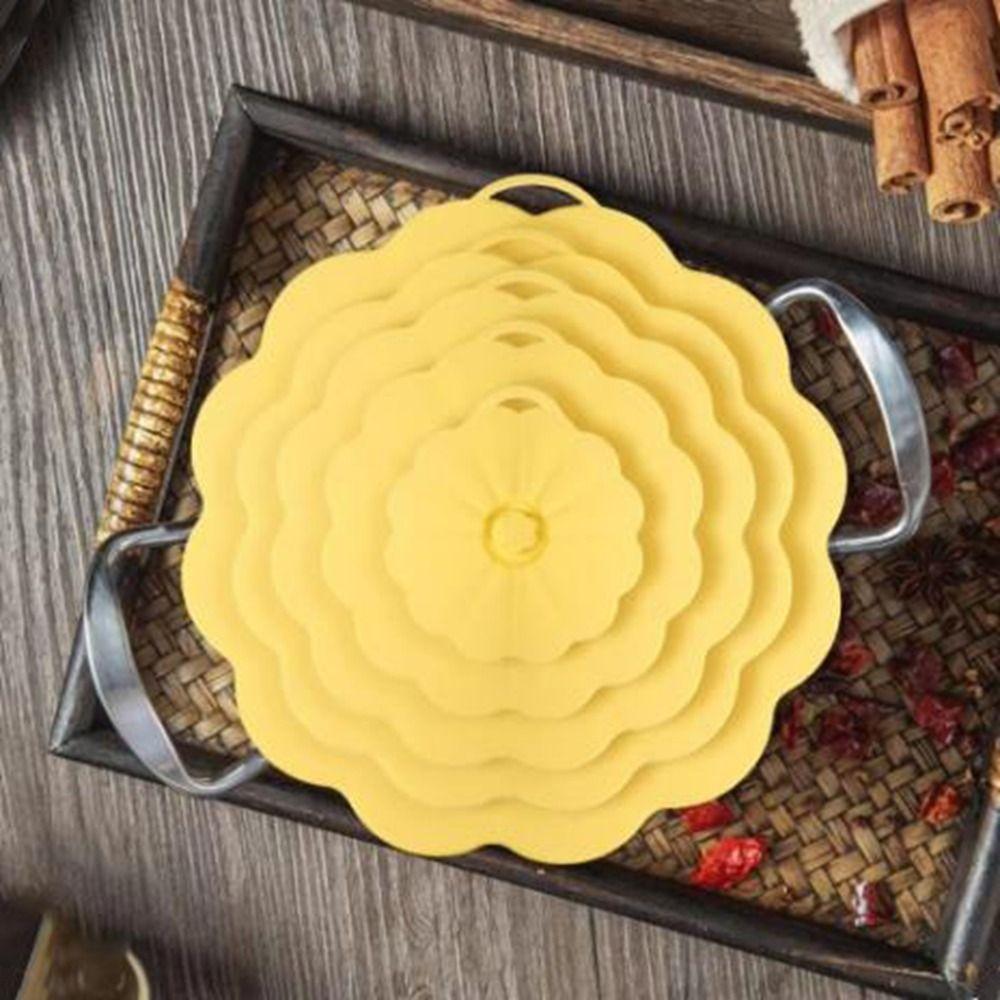 

5Pcs Leak-Proof Silicone Fresh-keeping Lid 4/6/8/10/12inch Food Sealing Cover Pots