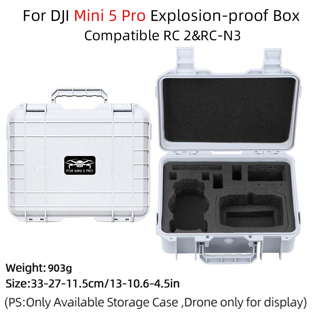 

For DJI Mini 5 Pro Case Explosion Proof Case Bag Portable Waterproof Box Hard Shell Large Capacity Case for DJI RC2/N3 Accessory