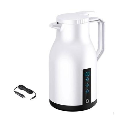 1000ml Bilres vattenkokare, Vattenkokare med automatisk avstängning och sladd, 12V 24V Universell värmeflaska