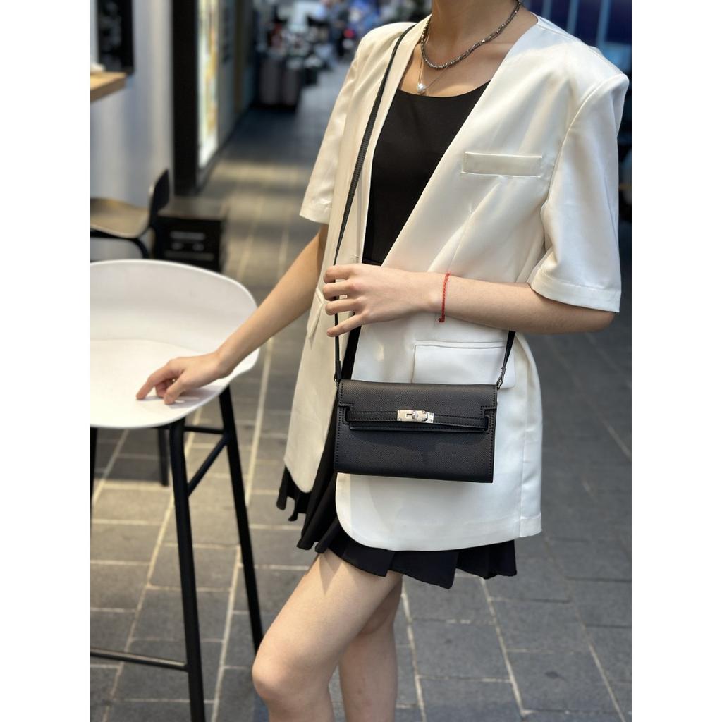 New Palm Pattern Kelly Bag Retro Messenger Bag Fashion Shoulder Bag Hand Wallet Mobile Phone Bag Women