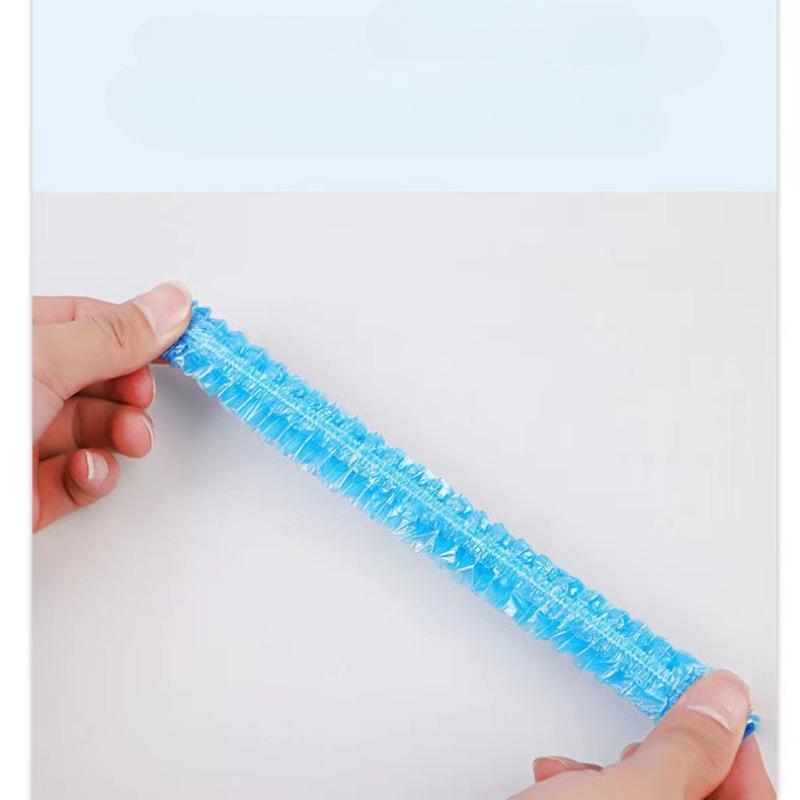 100Pcs Disposable Shower Cap Elastic Mesh Shape Waterproof Non-woven Bath Hat for Extension Clear Beauty Hair Hat Shower Cap