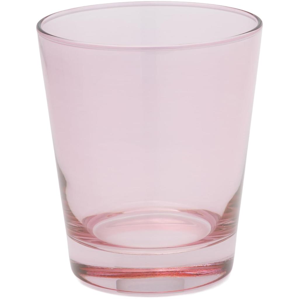 Otsuka Glass "Pinsale" Rocks Glass, Old, Large, Approx. 260ml, Pink, Made In Japan, 6740-722-4-1P