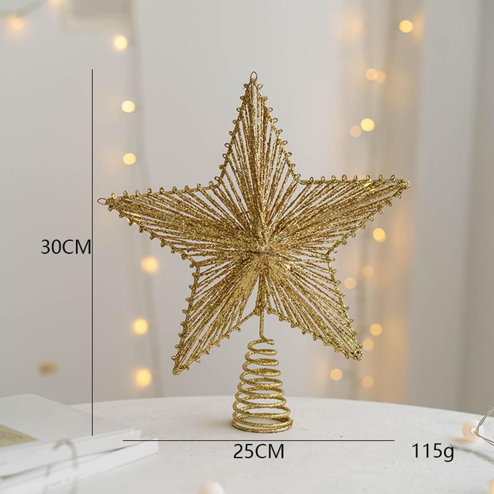 Feestelijke Kerstboomster met Glitters Metaalontwerp voor Feestdecoratie Biedt een Sprankelende en Elegante Look