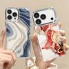 Colorful Marble Case For iPhone 17 18 Pro Max For iPhone 16 15 14 13 Pro Max 17E Plating Lens Frame Clear Soft Phone Cover
