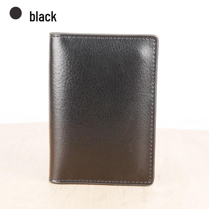 

Мужской держатель для карт из натуральной кожи - Визитница, держатель для банковских карт и ID чёрный