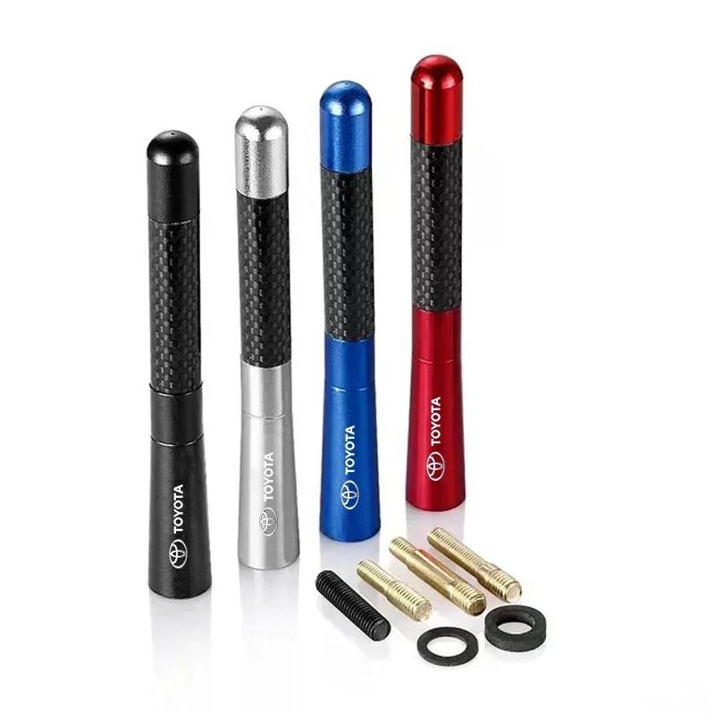 12cm Car Delicate Carbon Fiber Short Antenna Radio Auto Accessories For Toyota Chr Corolla Yaris Rav4 E150 E120 Land Cruiser 200