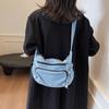 Torba Jeansowa Wielowarstwowa Torba Crossbody Damska Torba na Ramię Messengerka