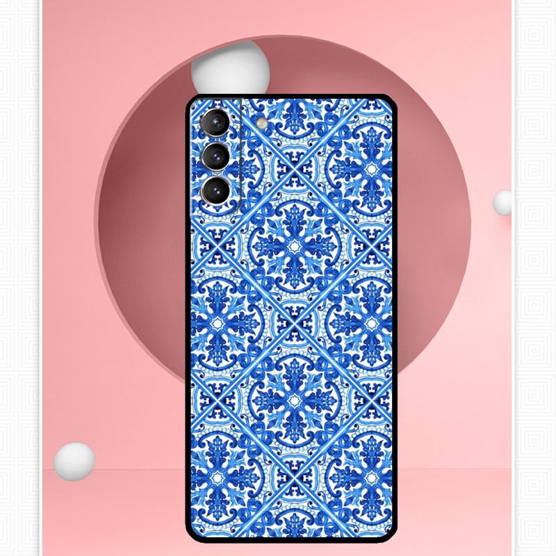 Moroccan Pattern Case For Samsung Galaxy S24 Ultra S20 S21 S22 S23 S25 Ultra S9 S10 Plus S25 FE Cover Funda