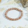 European Multi-Color Faceted Beaded Elastic Bracelet, Stackable Semi-Precious Stone Design