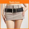 Punkinspired Belt Leather Decorative Nail Motifs Snap Closure Looks Trendsetter