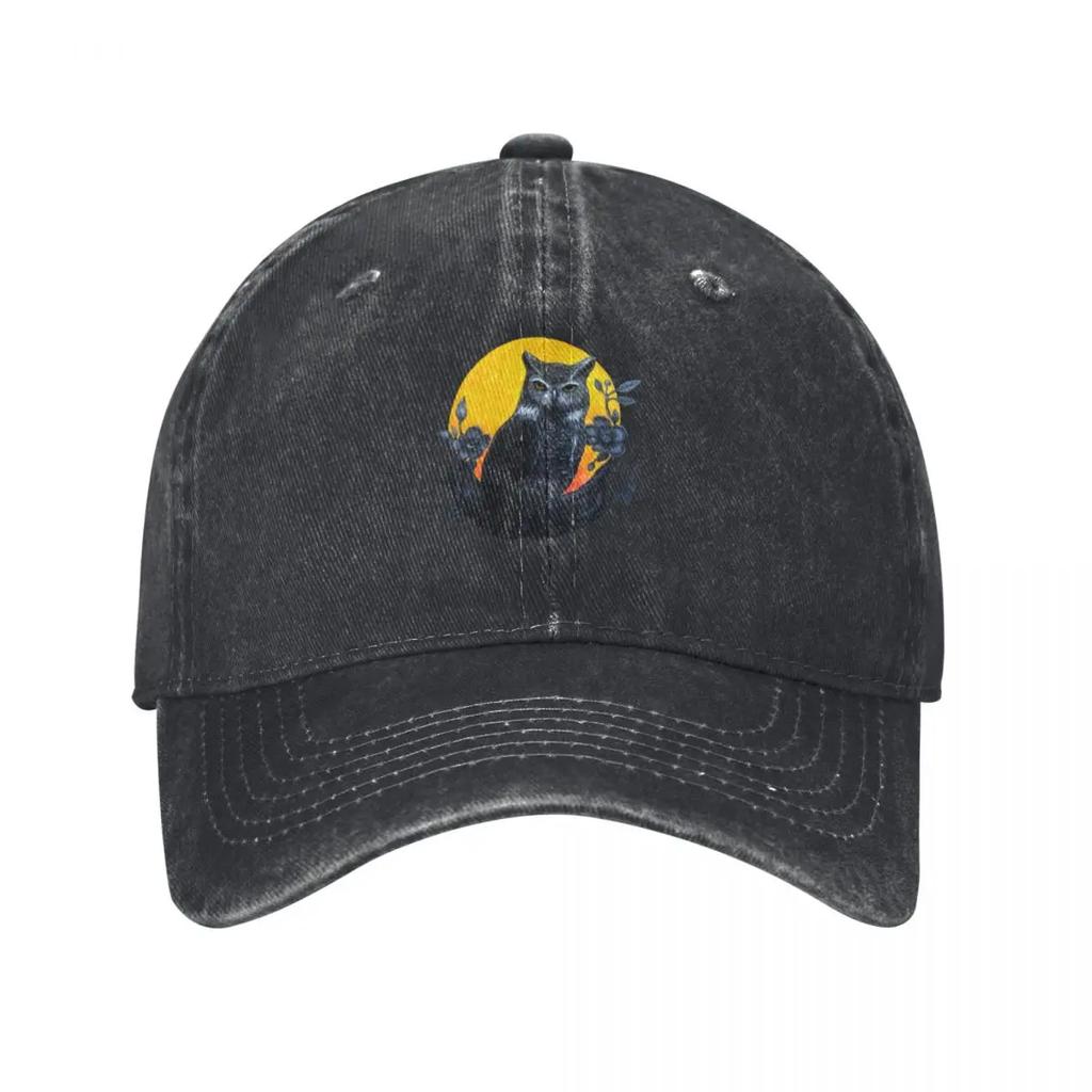 Owl fool moon fairy flowers tshirt Women Baseball Cap hiking hat Anime Hat Ball Cap fun hats Unisex Womens