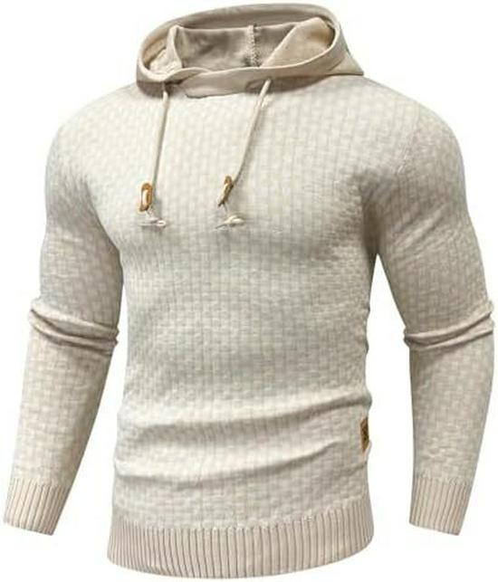 Zaitun Men's Long Sleeve Knitted Hooded Sweatshirt