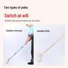 Stainless Steel Long-Handled Hard Bristle Floor Brush for Outdoor Cement Moss Cleaning
