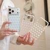 Frosted Translucent Polka Dot iPhone 15/16/17 Pro Max Double-layer Drop-proof Case