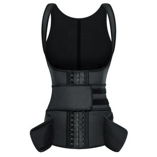Matte Rubber Waist Trainer: 25 Steel Bone Sports Shaper for Women's Fitness.