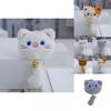 Adorable Cartoon Plush Cat Keychain Soft Pp Cotton Filling Cute Toy For Students