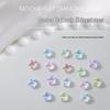 Mocha Pentagram Iridescent Star Nail Art Rhinestones - 10pcs Transparent Glass Flatback Accessories