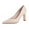 High Heel Pointed Toe Mary Jane Shoes With Rubber Sole For Work And Office Use