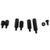 180pcs Box M3 Nylon Screw Nut Male Female Standoff Combination Assortment Kit(Black )