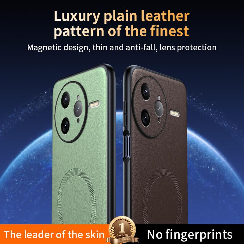 For Redmi K80 Pro Case Magnetic Leather Shield Cover For Redmi K80 Pro High Quality Anti-Fingerprint Non-Slip PC+TPU