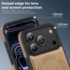 For iPhone 17 Pro Case Compatible with MagSafe Leather Back Phone Cover