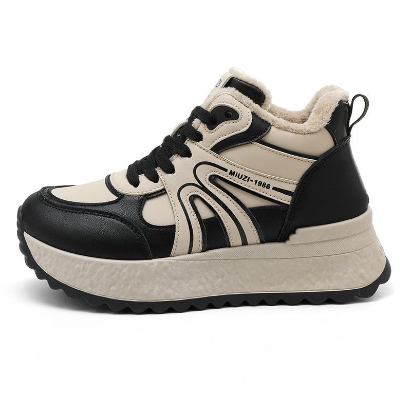 Damenschuhe neue Samt-Baumwollschuhe Damen Winter dicksohlige warme Sportschuhe zeigen kleine Freizeitschuhe