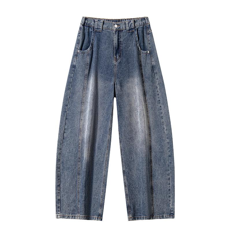 Neuankunft High Street Locker Gebogene Kante Jeans Herren Herbst Amerikanischer Stil Mode Klassisch Einfarbig Denim Hose Übergröße 8XL Jeans