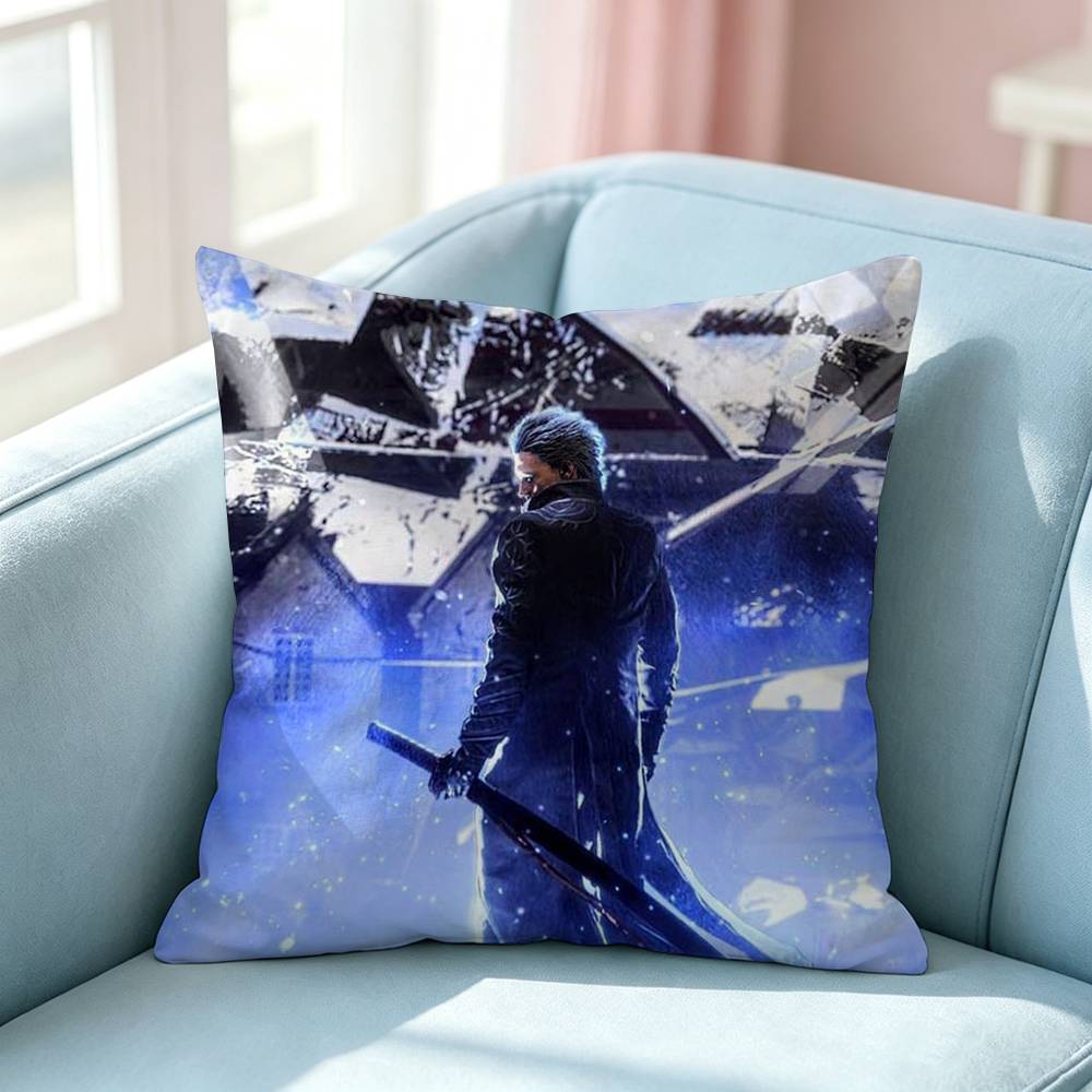 Game DDevil May Cry Pillow Case Square DoubleSided Sofa Cushion Cover Bedroom Bedside Pillow