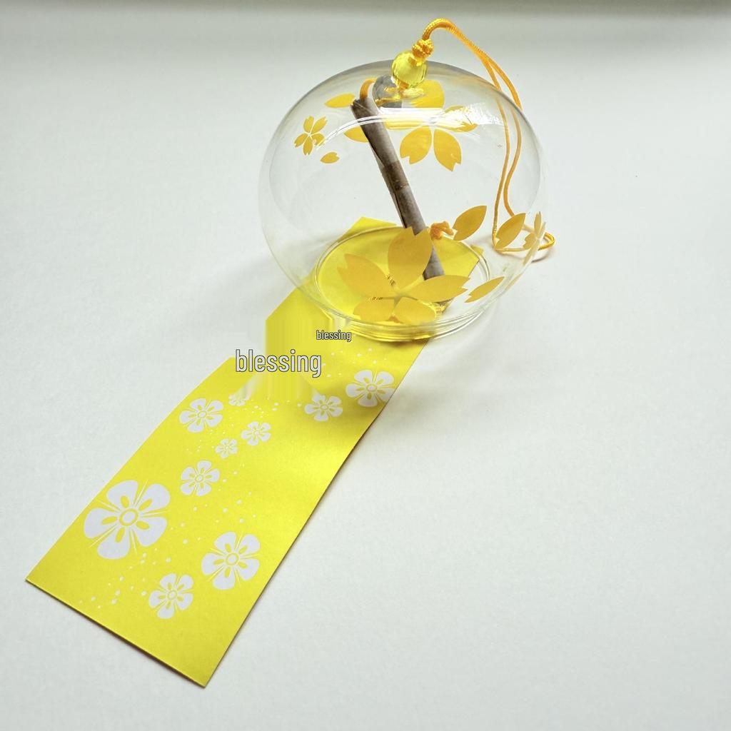 Wind Blossom Cherry Glass Chime Japanese Home Decor Ornament Birthday Gift
