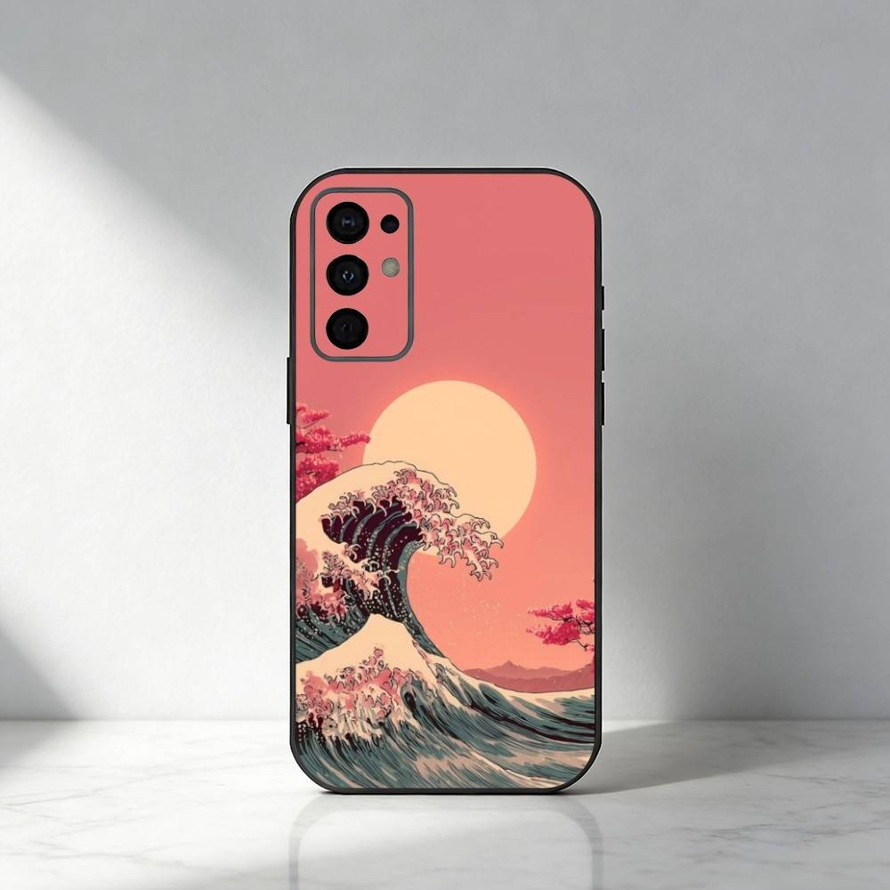 The Great Wave Off Kanagawa Phone Case For Samsung S25,S24,S21,S22,S23,S30,Ultra,S20,Plus,Fe,Note,5G Black Cover