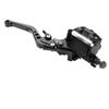 L+R 22mm Motorcycle Master Cylinder Hydraulic Brake Pump Clutch Levers Reservoir