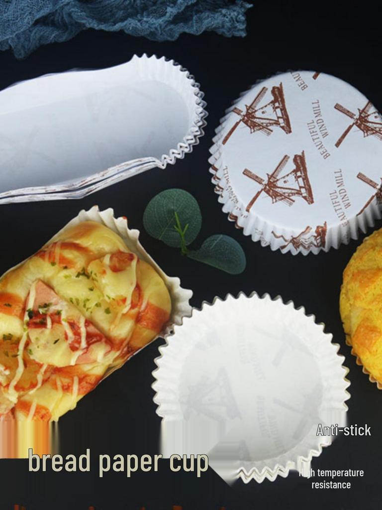 Heat-Resistant Non-Stick Cake Paper Cups, Disposable Boat-Shaped Liners, Oil-Proof Rectangular Baking Mats